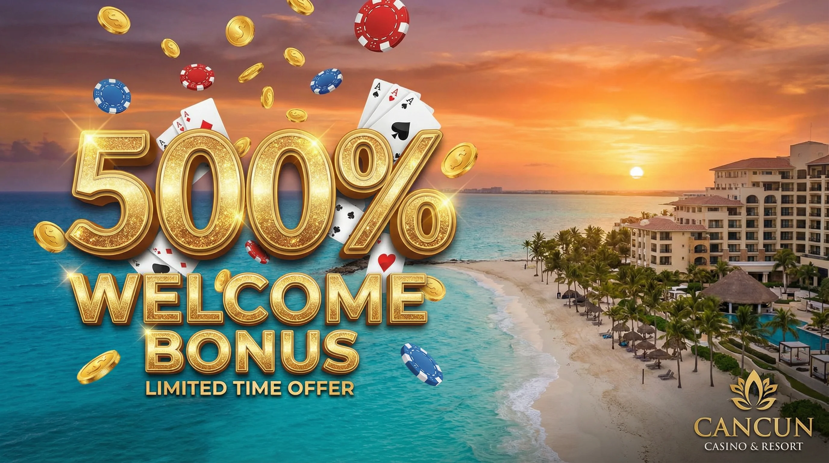Bono de bienvenida del 500% en Baccarat Juego