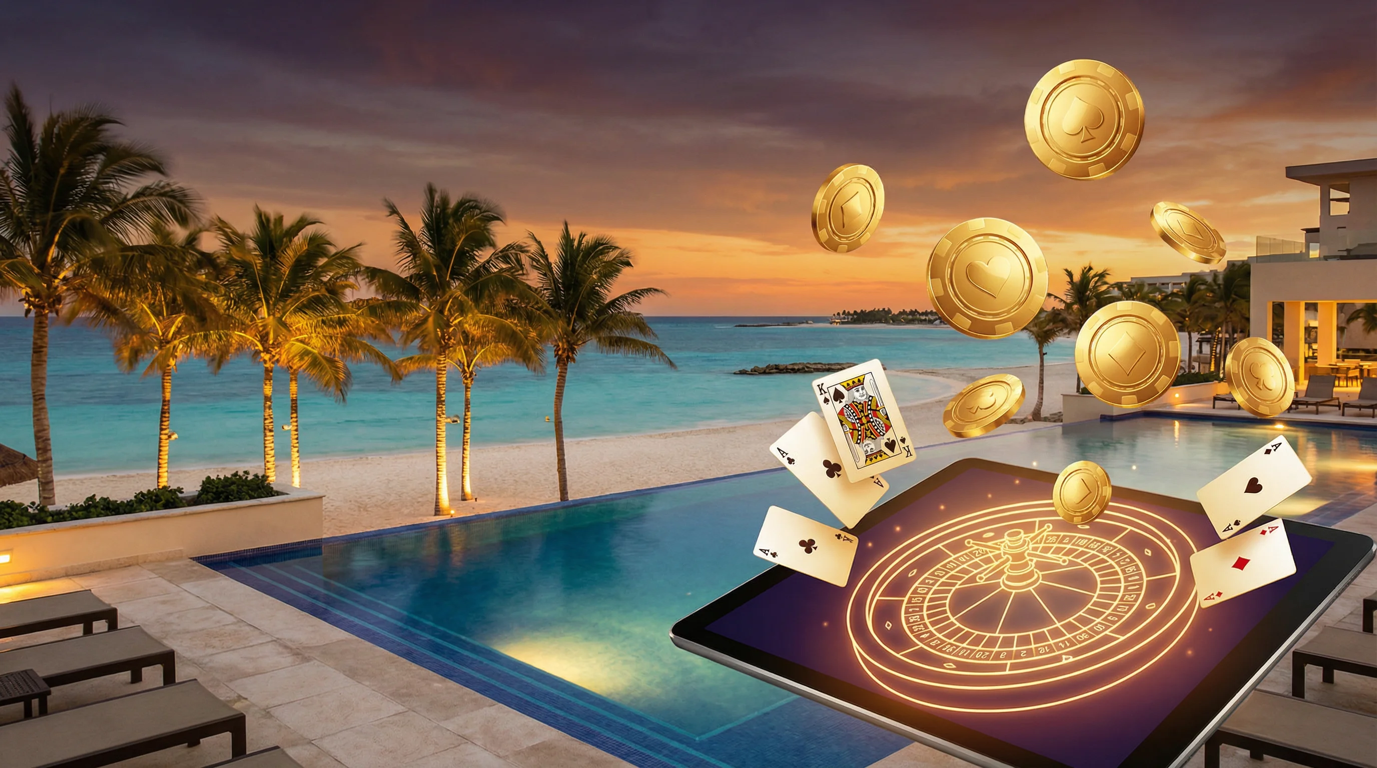 Casino en línea Baccarat Juego con vista al Caribe mexicano